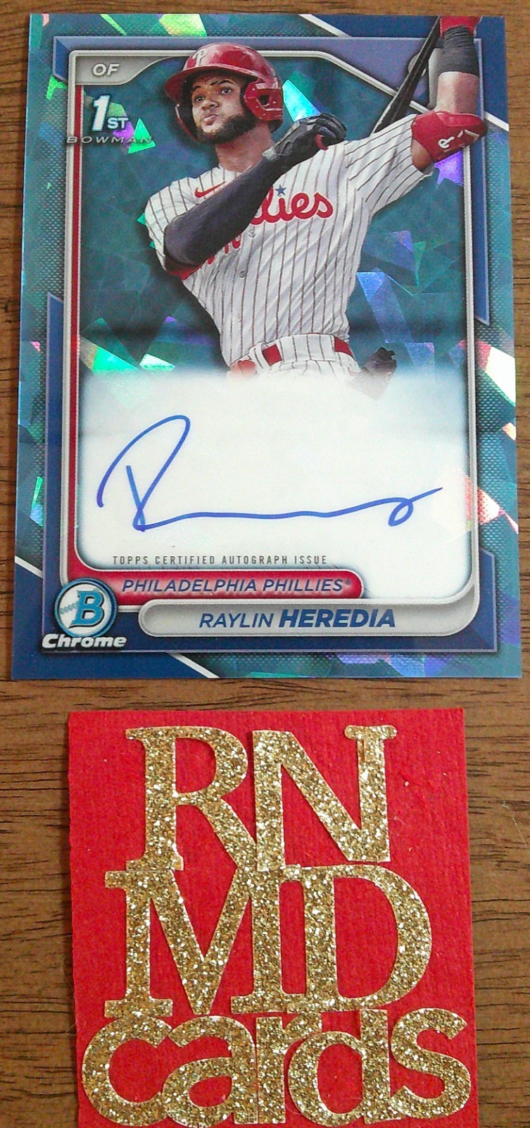 2024 Topps Bowman Chrome Raylin Heredia #BSPA-RH Sapphire Blue Auto