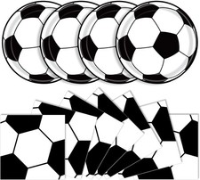 Soccer Birthday Party Decorations Disposable Paper Plates and Napkins Table
