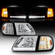 1997-2003 Ford F150 Expedition Led Headlights Wled Corner Signal Head Lights La