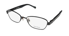 NEW VERA WANG V335 EYEGLASS FRAME WOMENS BLACK CAT EYE METAL  PLASTIC FULL-RIM