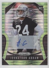 2019 Panini Prizm Rookies Neon Green Pulsar Johnathan Abram #319 Auto 11e9