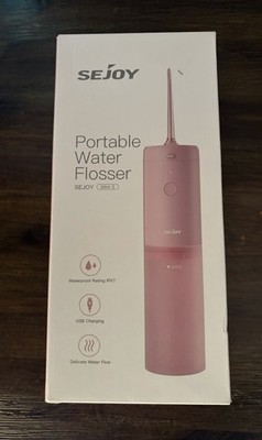 SEJOY Mint 3 Water Flosser, Cordless Rechargeable Waterproof, USB, Pink
