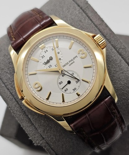 Patek Philippe 5134J Travel Time 37mm 18k Yellow Gold Silver D...