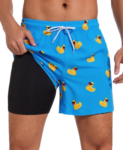 Swim Trunks Men 5 Inch,Mens Board Shorts Swimwear Short Bathing Suits Funny M...
