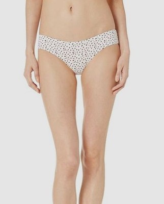 Eberjey Women's White Printed Felix Coco Bikini Bottom Swimwear Size M