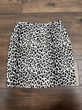 Vintage 90s Leopard Print Mini Skirt Made in USA Sz 8 100 Cotton New Frontier