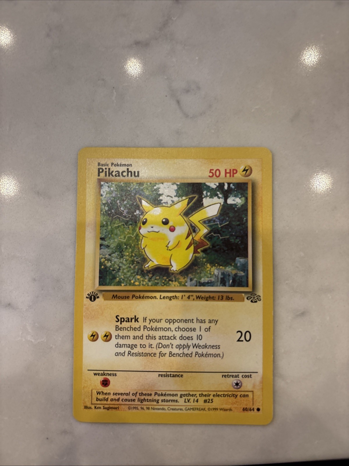 Pikachu Jungle 60/64 1st Edition Regular Card Near Mint  