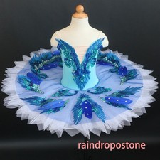 Professional Ballet Costume Dance Dress Bodice with Pancake Swan Tutu Skirt