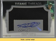 2011 Marquee Titanic Threads Jumbo Relics 10/10 Trevor Cahill Auto READ 0t4
