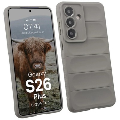 Handyhülle für Galaxy S26 Plus Bizon Case Cover Schutzhülle Etui Hülle Hellgrau