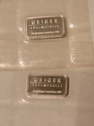 2x Geiger Edelmetalle 10g Silver Rectangle Bars In Original Plastic
