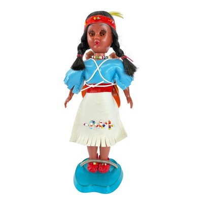 Vintage Schlafaugen Indianer Indianer Puppe mit Zwillingsbabys Papoose