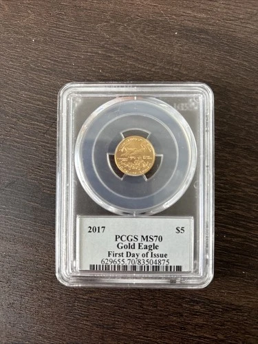 2017 PCGS MS70 First Day Issue $5 Gold American Eagle 1/10oz