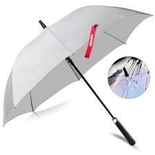 Large Umbrella, Windproof, Reflective, Auto Open, Silver/Metallic, 39"