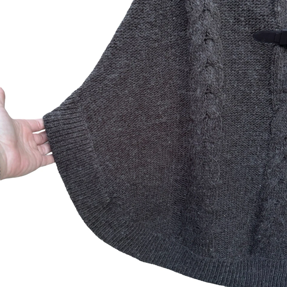 Suéter Poncho Suéter Fenn Wright Manson Tejido con Cable Grueso Hebilla Frontal Capa M Lana Foto 4 de 4