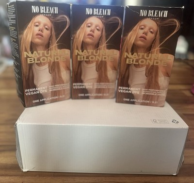 Lot Of 3. No Bleach Natural Blonde Permanent Vegan Dye