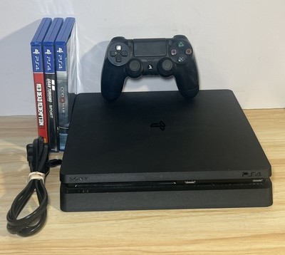 Sony PlayStation 4 Slim CUH-2015A Console Bundle W/controller, 3 Games Tested