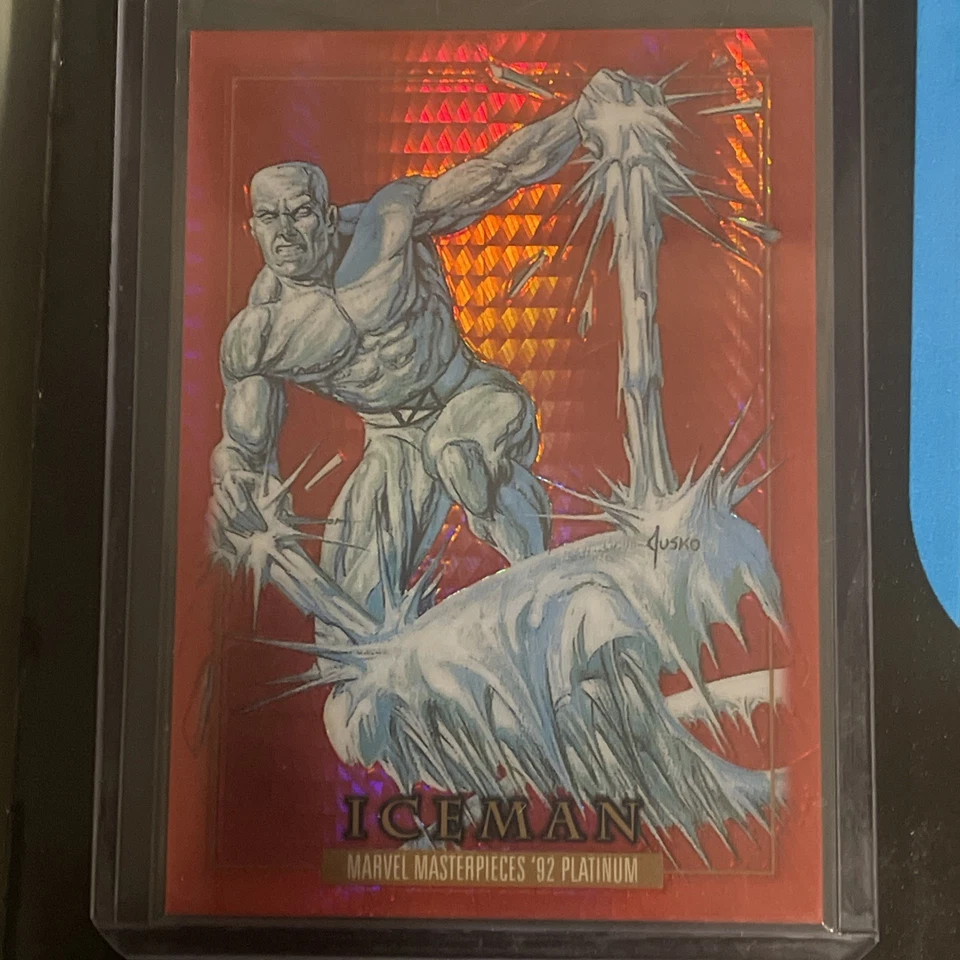 2024 Marvel Masterpieces '92 Platino #40 Iceman Prisma Rojo/492 (094/492) Foto 3 de 3