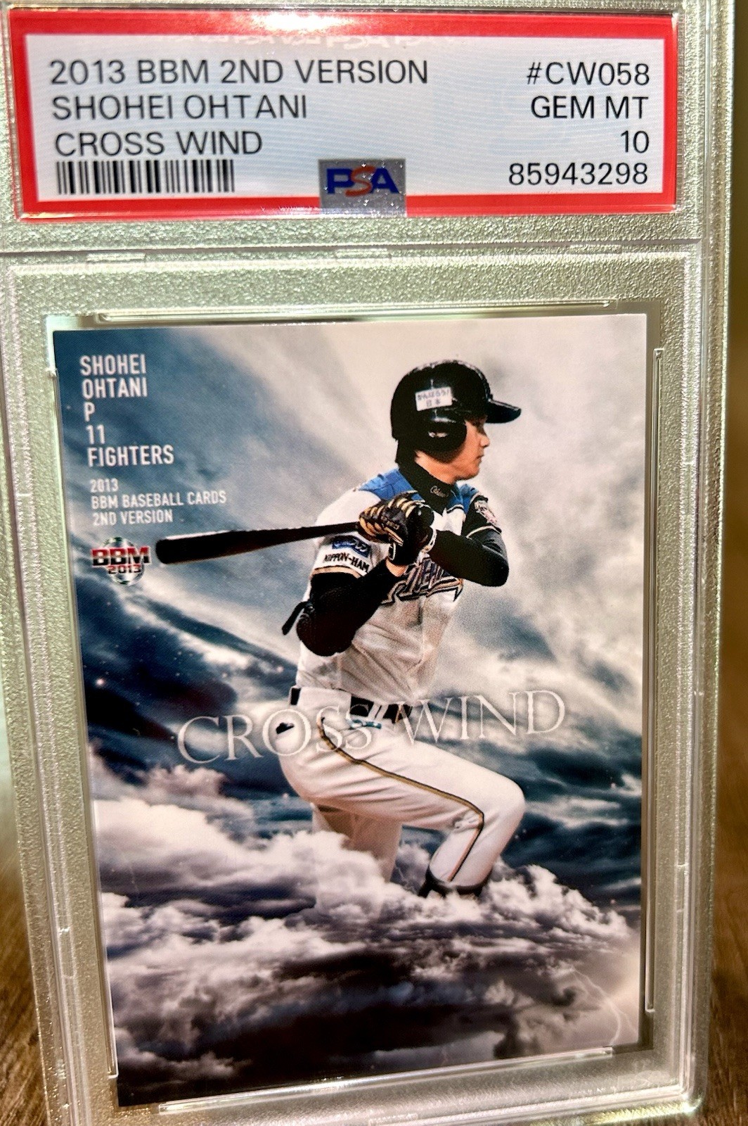 2013 Shohei Ohtani RC- BBM 2nd Version - CROSS WIND #CW058 🔥TRUE RC🔥 PSA💎10