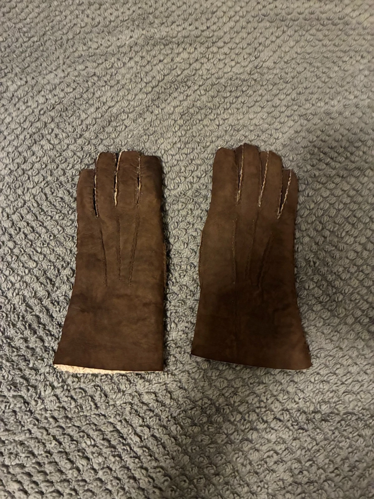 O'Connell's Chester Jeffries Shearling Gloves, Brown, Size S (7.5-8), $195 MSRP
