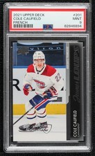 2021-22 Upper Deck Series 1 Young Guns French Cole Caufield #201 PSA 9 MINT 0p1s
