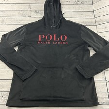 Polo Ralph Lauren Fleece Sleepwear Hoodie Sweatshirt Men's Medium Black