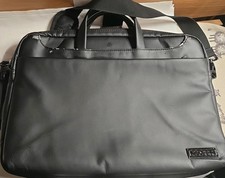 Port Designs Black PVC Laptop Bag With Strap Good Condition