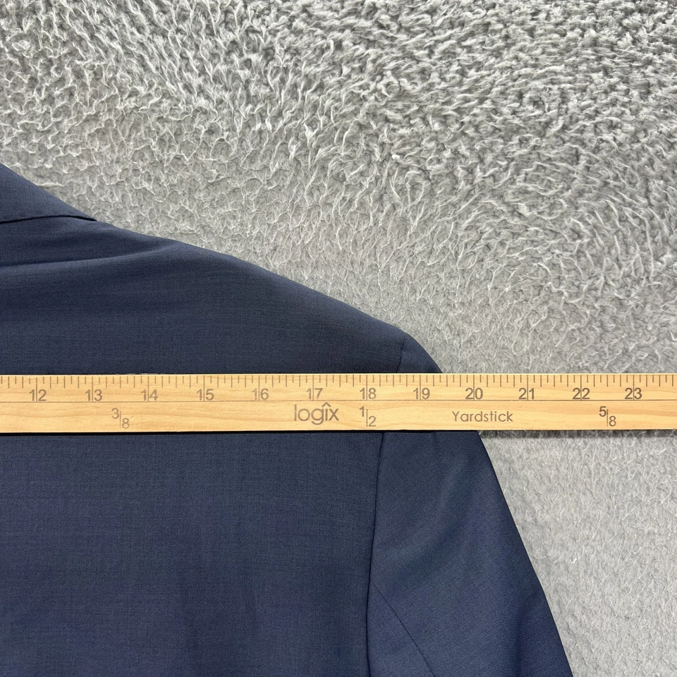 Carolina Herrera Blazer мужской 42 синий шерсти Sport пальто костюм куртка 2 кнопки - Изображение 3 из 4