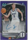 2025-26 Bowman Chrome Emilee Skinner Purple Refractor Auto /250 Duke Blue Devils
