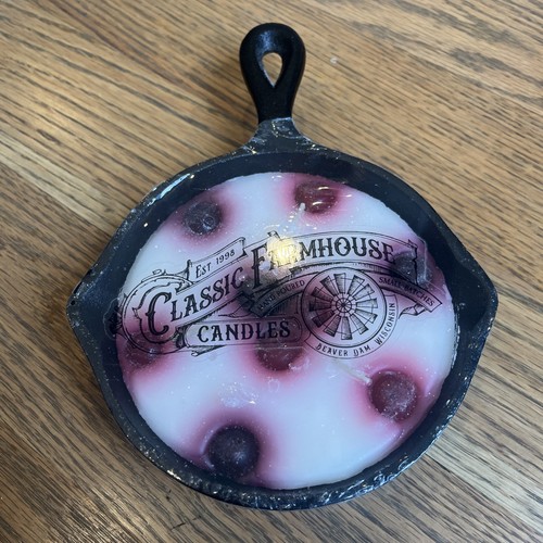 Classic Farmhouse Cranberry Scented Skillet Candle Retails For $30 - Picture 1 of 4