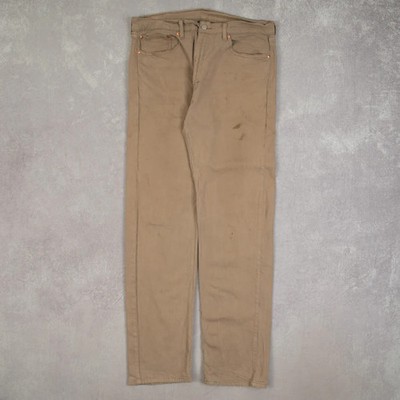 Lee Vintage Levi's 505 Relaxed Fit Earth Toned Jeans W36 L33 Herren Beige Denim