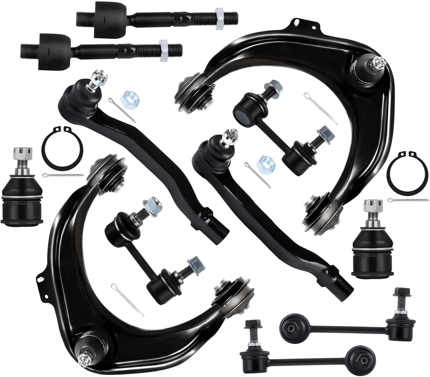 12pcs Suspension Kit 2 Upper Control for 1998 1999 2000 2001 2002 Honda Accord
