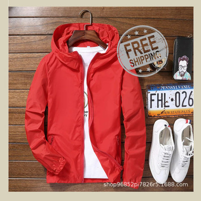 MEN s Lightweight Windbreaker HOODED Waterproof RAIN JACKET Breathable OUTWEAR