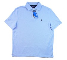 Nautica Polo Shirt Mens Small Blue Performance Moisture Wicking Breathable New