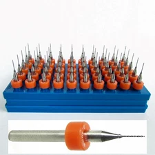 .4mm .016" #78 1/64" Diameter Solid Carbide Drill Bits FIFTY Pcs.  - 1/8" Shanks
