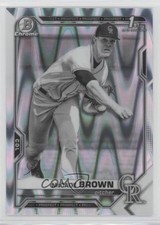 2021 Bowman Draft Chrome Black & White RayWave Refractor McCade Brown 0o6v