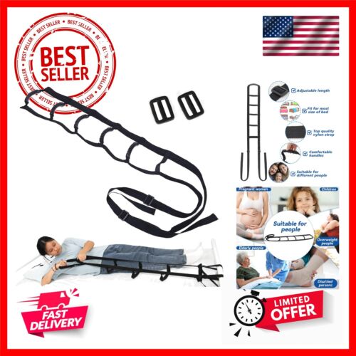 Bed Ladder Assist Pull Up Sit Up with 6 Handles, Adjustable Rope Bed Ladder S...