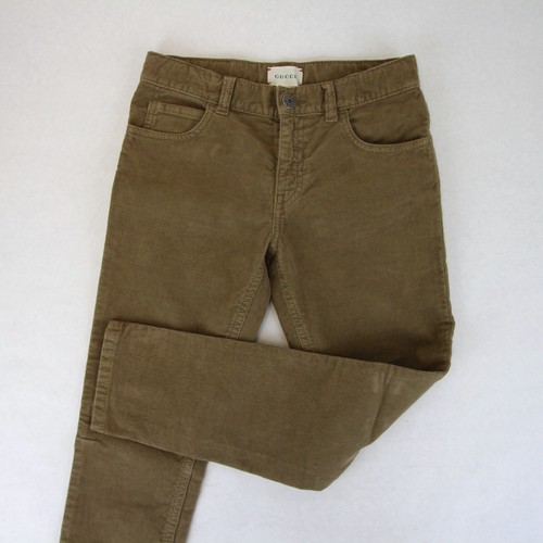 New Gucci Children's Brown Stretch Cotton Corduroy Pant sz 8 475634 9604 - Picture 2 of 8