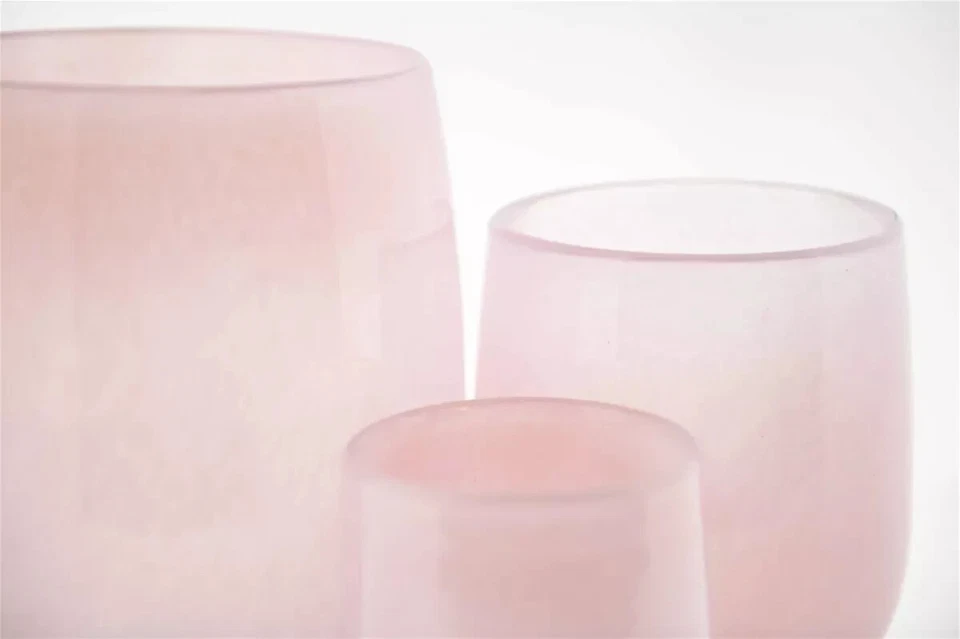 ANGEBOT Dutz Vase BARREL, Farbe ALTROSA, dickes Glas, Windlicht verschied Größen - Bild 3 von 3