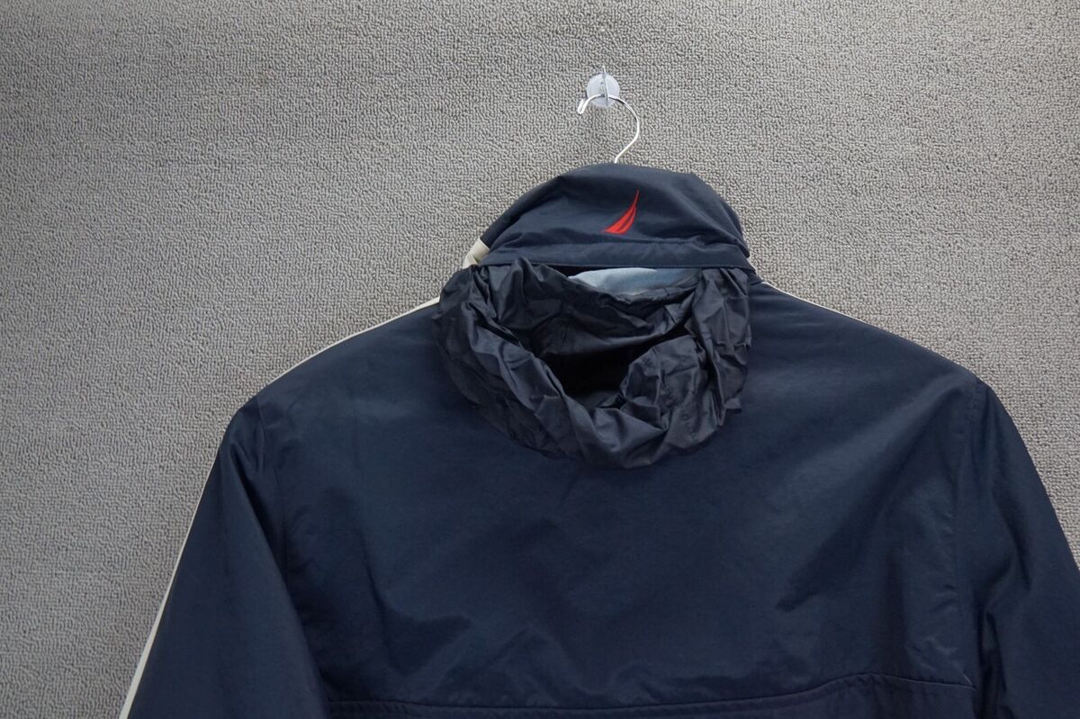 Nautica NS-83 Spell Out Color Block Tuck Hooded Full Zip Nautica NS-83 Spell Out Color Block Tuck Hooded Full Zip