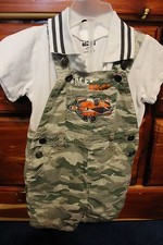 Adorable Toddler boys overall camo short set - Size 18 Months