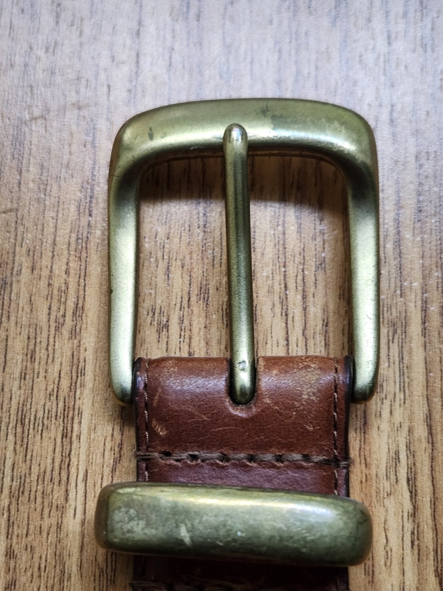 Vintage Unisex Ralph Lauren L Classic Brown Leather Brass  display picture 2