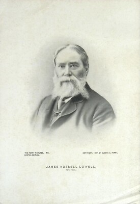 1907 Portrait Print of James Russell Lowell by The Perry Pictures - Boston Ed.