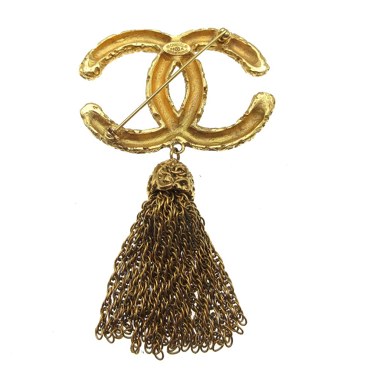 Chanel Fringe Brooch Pin Gold 93A 59817 | eBay