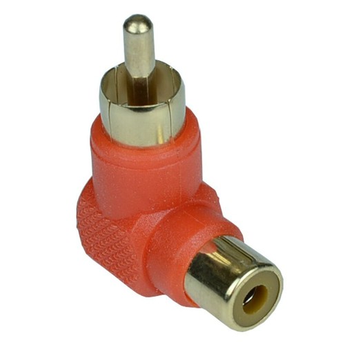 2x 90 Degree Right Angle RCA Male to Female AV Adapter Cable Connector Plug New - Bild 7 von 11