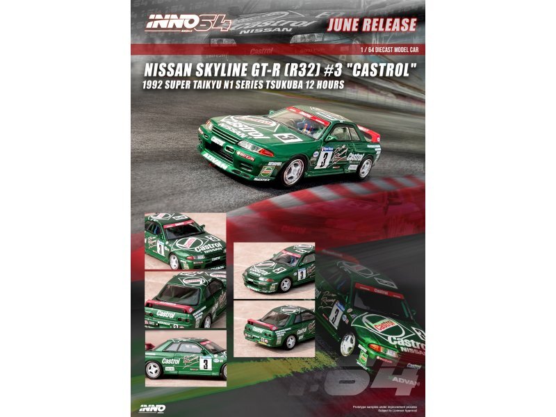 イノモデル Nissan Skyline GT-R (R32) カストロール NISSAN Skyline GT-R (R32) - #3 Castrol - 1992 - Super Taikyu