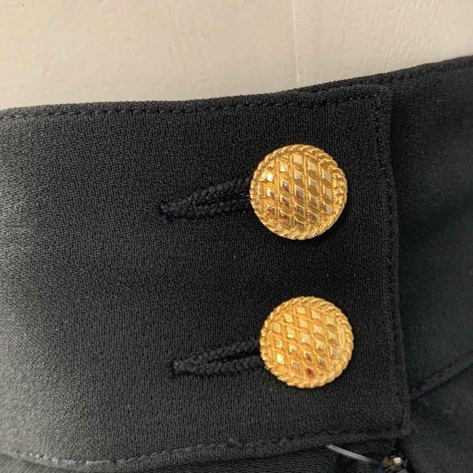 Falda CHANEL Talla 6 Negra Acetato Rayón Plisada Debajo de la Rodilla Foto 2 de 4