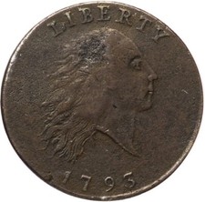 1793 CHAIN CENT AMERI. PCGS VF 20 BRN, S-1, B-1, R-4 RARE AMERI. VARIETY!