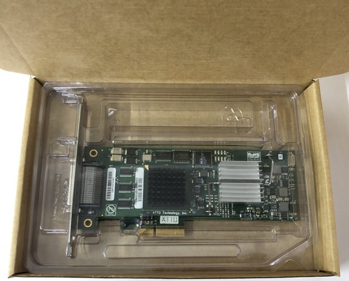 ATTO U320 AH627-60003 593120-001 Dual Channel PCI-e SCSI Controller Card
