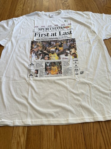 Vintage 2000 LA Lakers ‘First At Last’ Delta T Shirt (Men’s XXL) Kobe Shaq - Picture 3 of 7